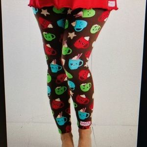 NWT Ruffle Girl ladies leggings XXL Christmas